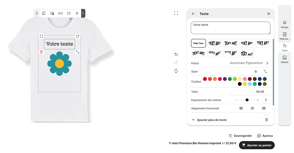 t-shirt personnalisé en ligne