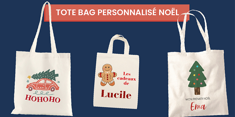 tote bag personnalisé noël