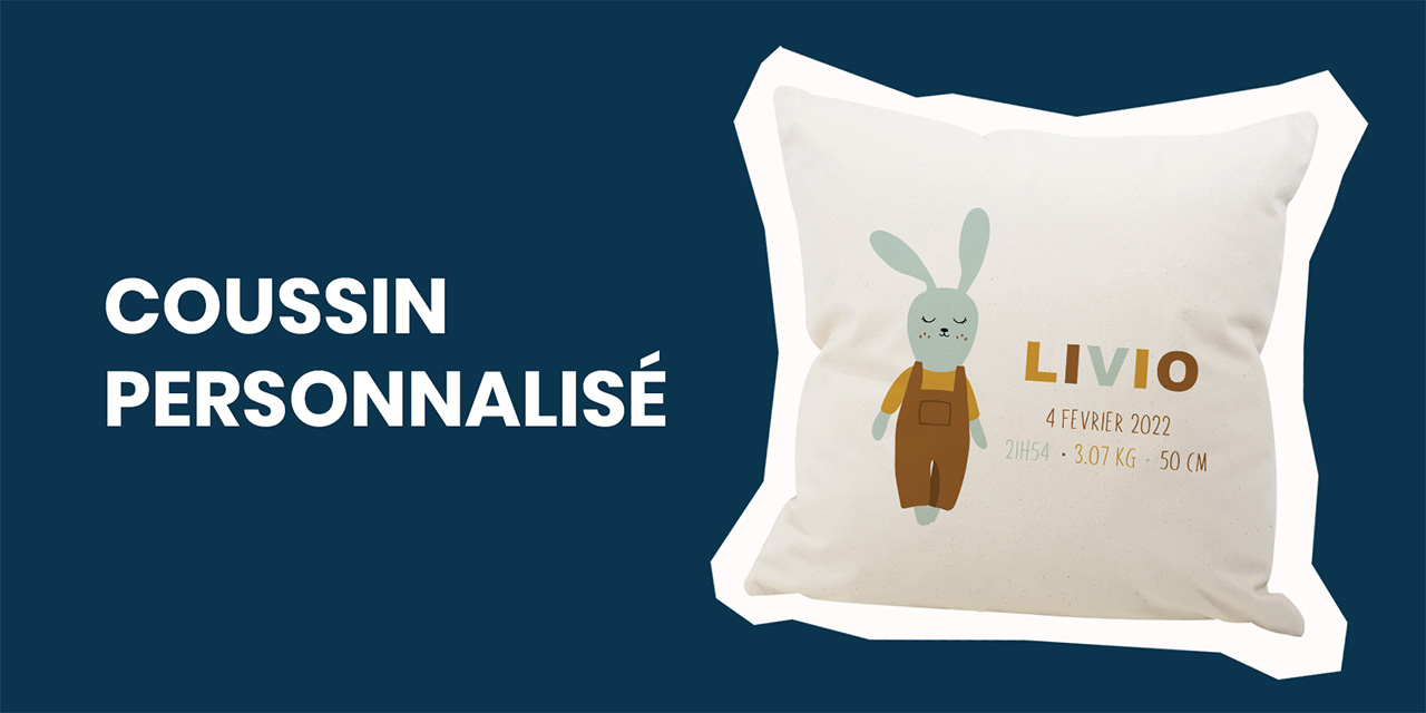 coussins personnalisés