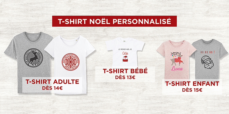 t-shirt noël personnalisé