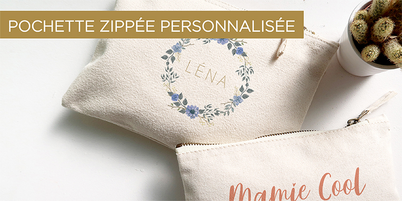 pochette zippée personnalisée