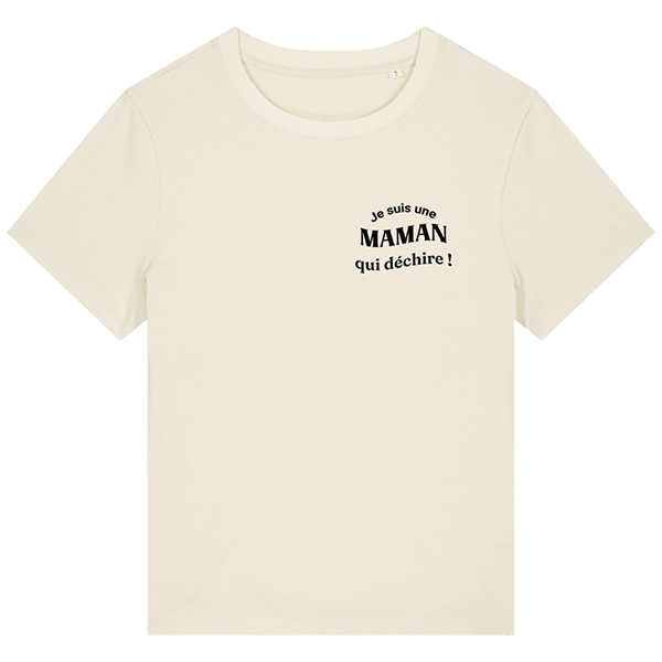 tshirt maman qui déchire brodé