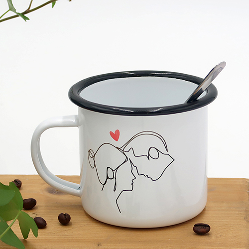 tasse émaillée personnalisée
